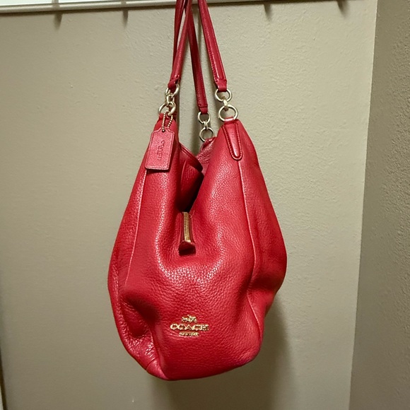 Coach Red Hobo Bag - Picture 2 of 7